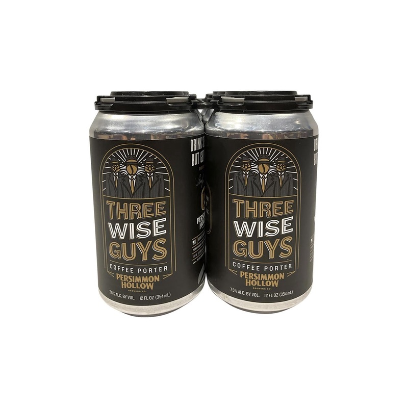 Persimmon Hollow 3 Wise Guys Coffee Porter 6 PACK 12 OZ CANS