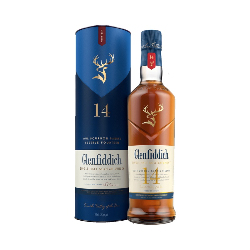 Glenfiddich 14 Year Bourbon Barrel Reserve Single Malt Scotch 750 ML