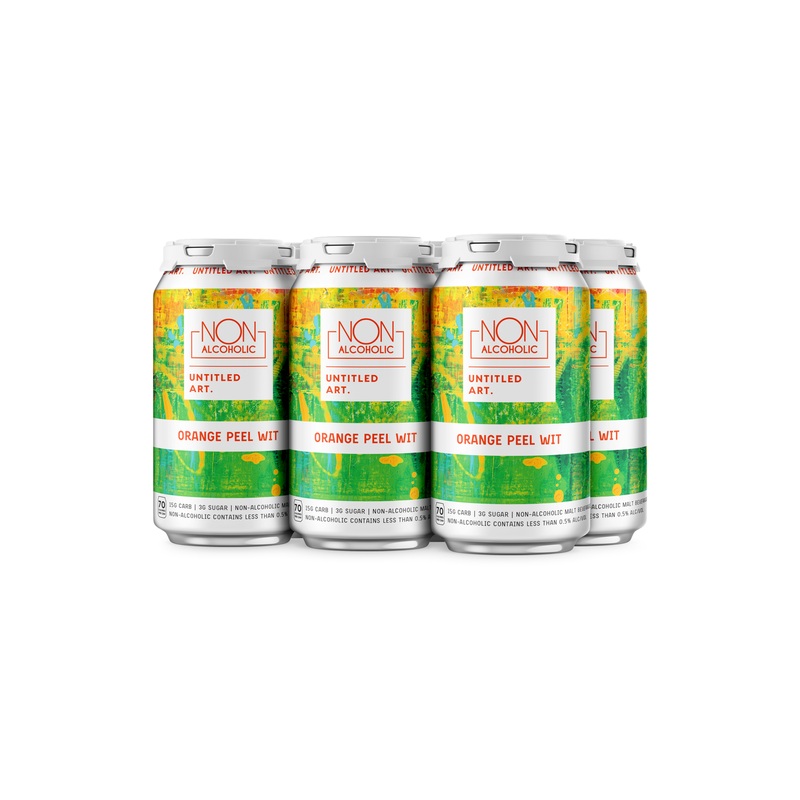 Untitled Art Orange Peel Wit Bier (Non-Alcoholic) 6 PACK 12 OZ CANS