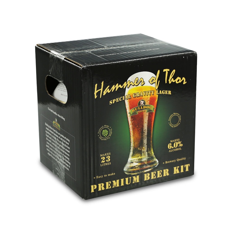 Bulldog Brews ABV 6.0% 40 Pint Beer Kit – Hammer Of Thor Special Gravity Lager