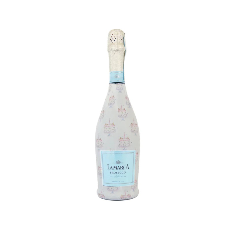 Grandmillenial Pastel Birthday Cakes Regular La Marca Bottle Wrap SINGLE
