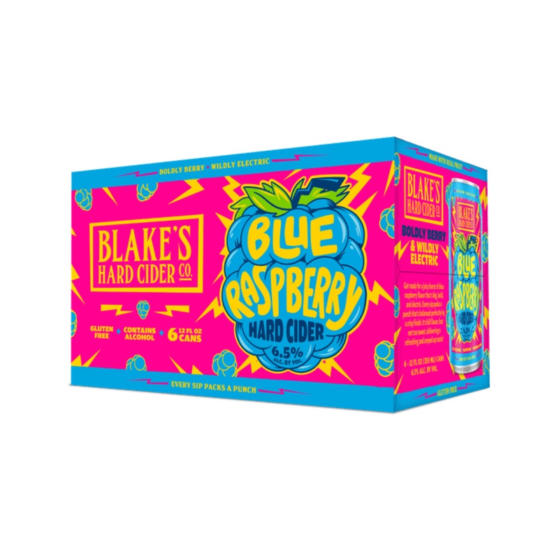 Blake’s Blue Raspberry Hard Cider 6 PACK 12 OZ CANS