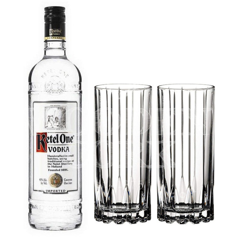 Ketel One Vodka with Glass Set Bundle