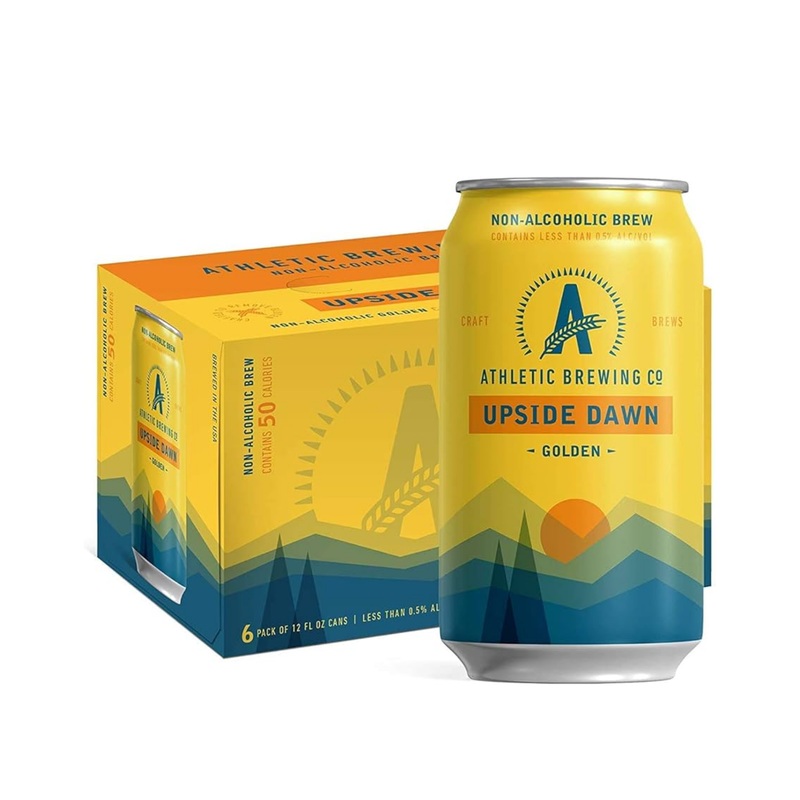 Athletic Brewing Upside Dawn Blonde Ale (Non-Alcoholic) 6 PACK 12 OZ CANS