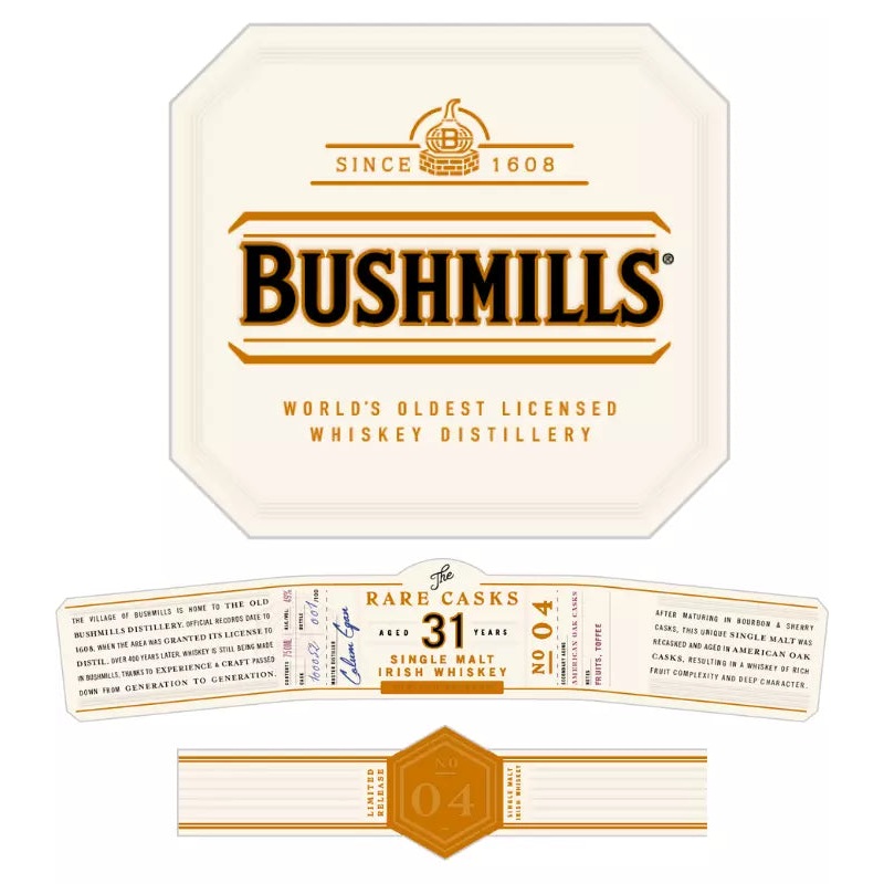 Bushmills Rare Casks 31 Year Old Limited Release No. 04 Irish Whiskey