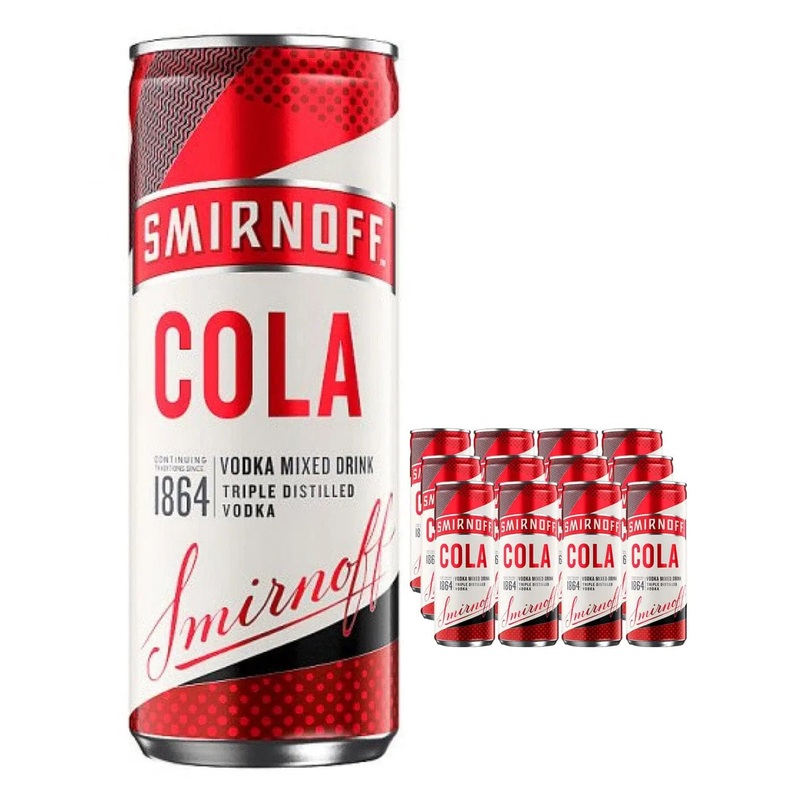 Smirnoff & Cola Can Multipack, 12 x 250 ml