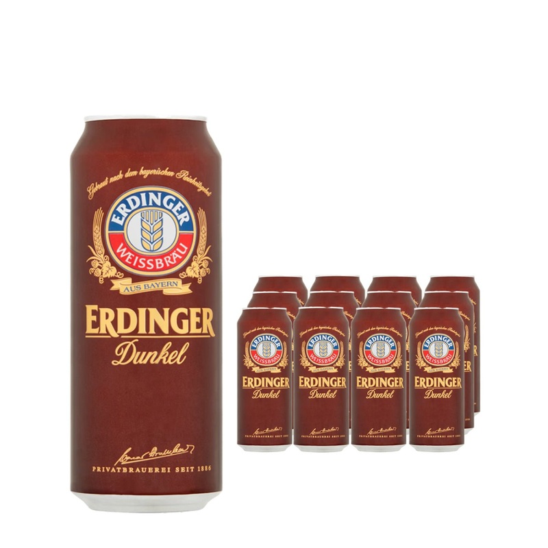 Erdinger Dunkel Dark German Beer, 12 x 500 ml
