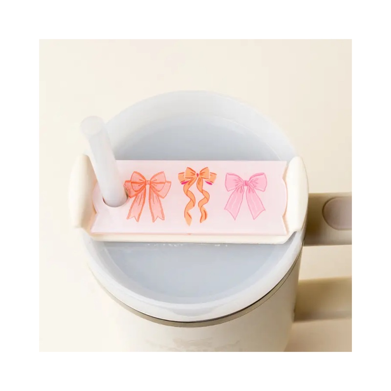 Tumbler Lid Tag BLUSHING BOWS