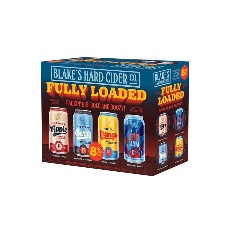 Blake’s Fully Loaded Hard Cider Variety Pack 12 PACK 12 OZ CANS