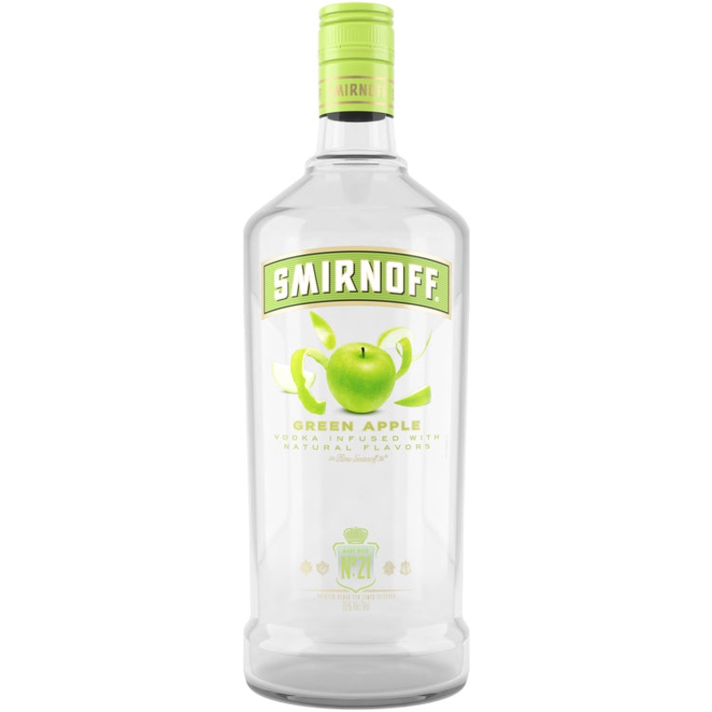 Smirnoff Green Apple Flavored Vodka 70 1.75 L
