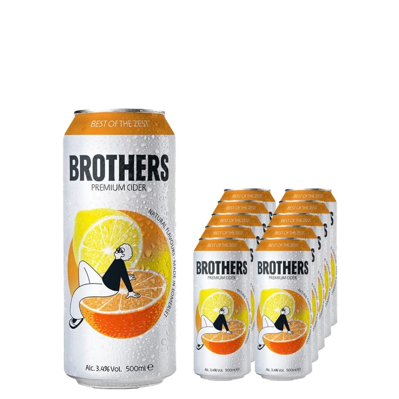 Brothers Best Of The Zest Cider Can Multipack, 10 x 500 ml