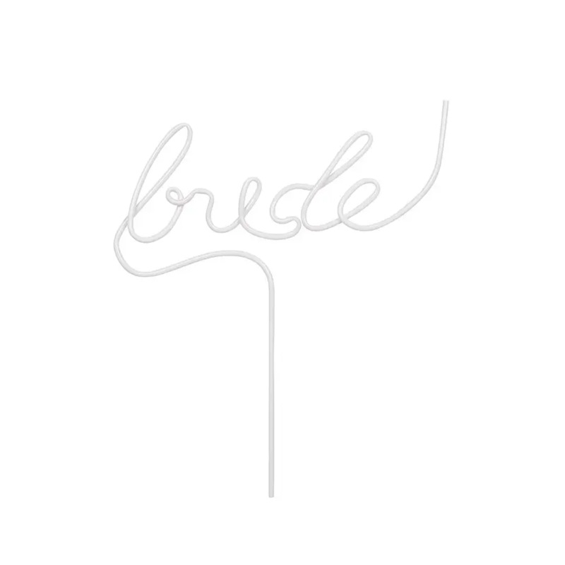 “Bride” Word Straw SINGLE