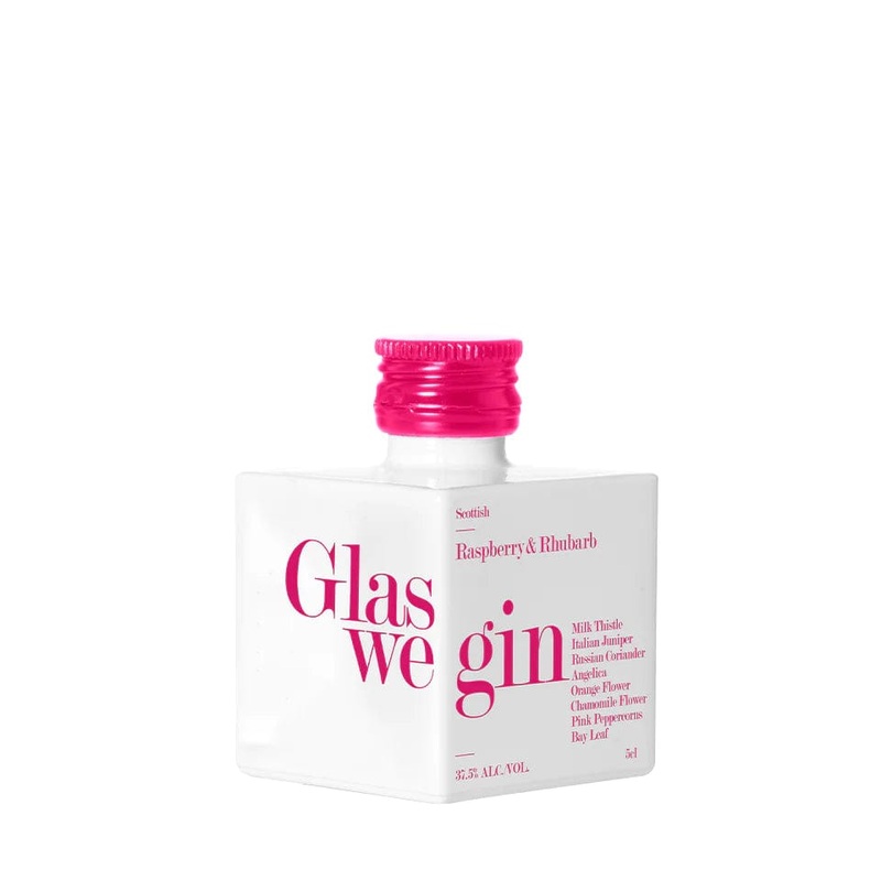 Glaswegin Raspberry & Rhubarb Mini Gin 5cl