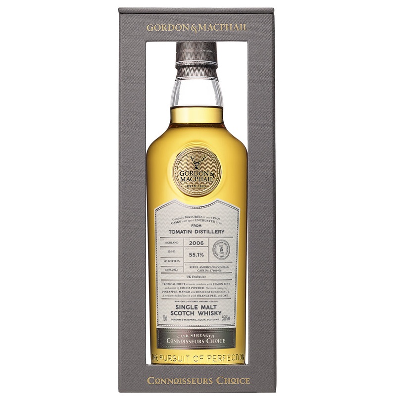 Gordon & MacPhail Connoisseurs Choice 15 Year Old Tomatin Cask Strength Single Malt Scotch Whisky