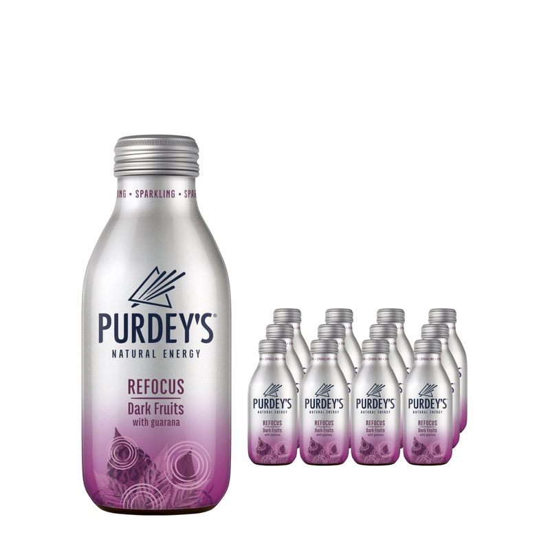Purdey’s Natural Energy Refocus Dark Fruits Drink Multipack, 12 x 330 ml