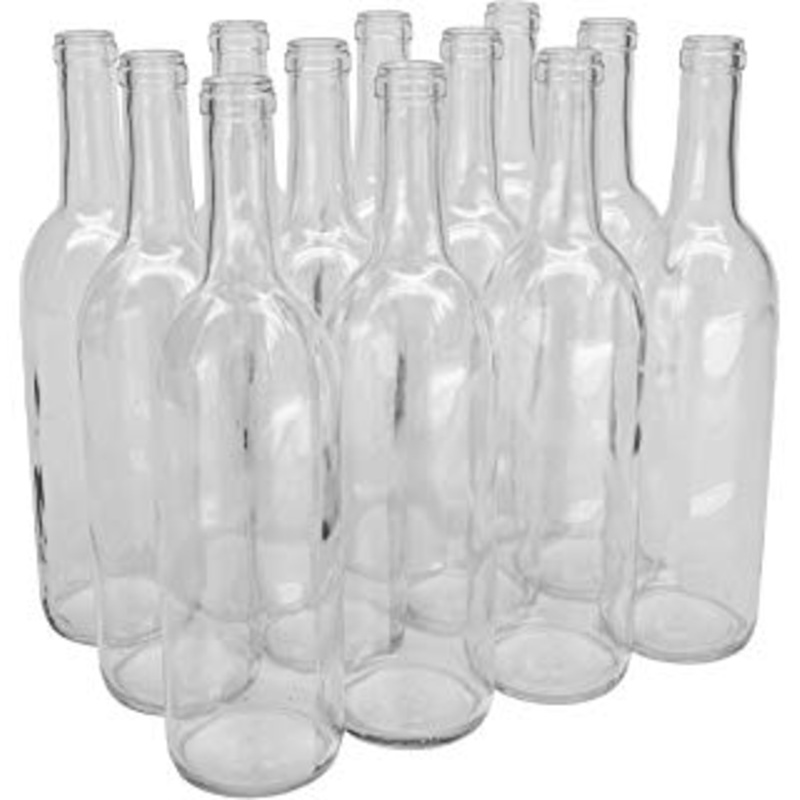 Clear 75cl Wine Bottle (12 Pack)