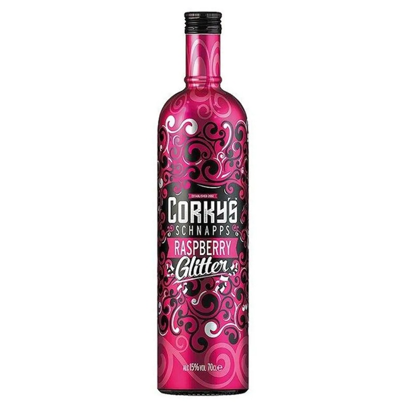 Corky’s Raspberry Glitter Schnapps, 70 cl