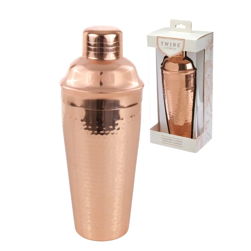 Hammered Cocktail Shaker in Copper by Twine