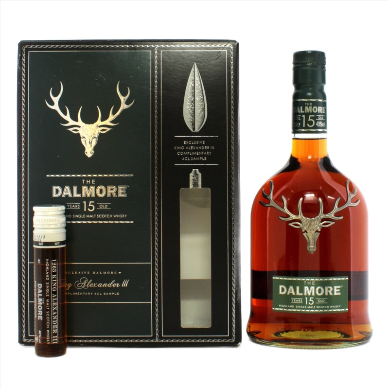 The Dalmore 15 Year Old Single Malt Scotch Whisky With 4cl King Alexander Sample Gift Set 70cl