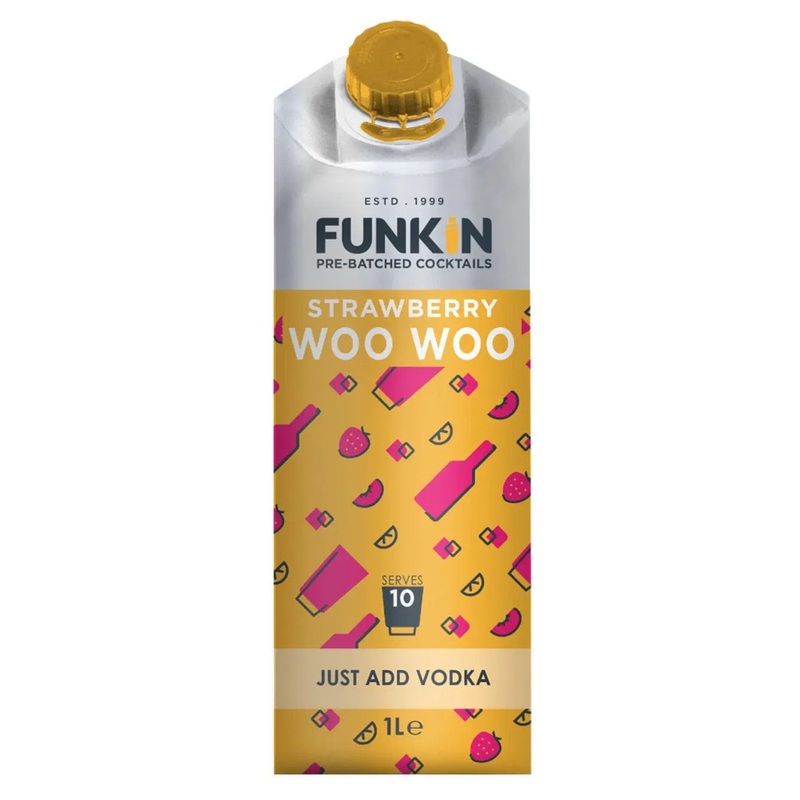 Funkin Strawberry Woo Woo Mixer Cocktail Carton, 1 L