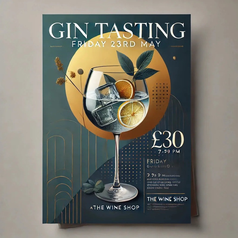 Gin Tasting – Friday 23rd May 7-9 pm