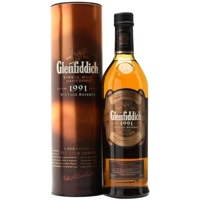 Glenfiddich 1991 Vintage Reserve Don Ramsay Single Malt Scotch Whisky 70cl