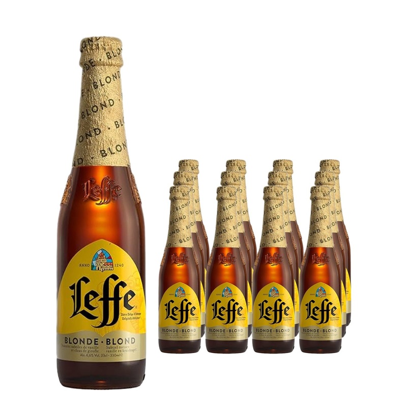 Leffe Blonde Beer Multipack, 12 x 330 ml
