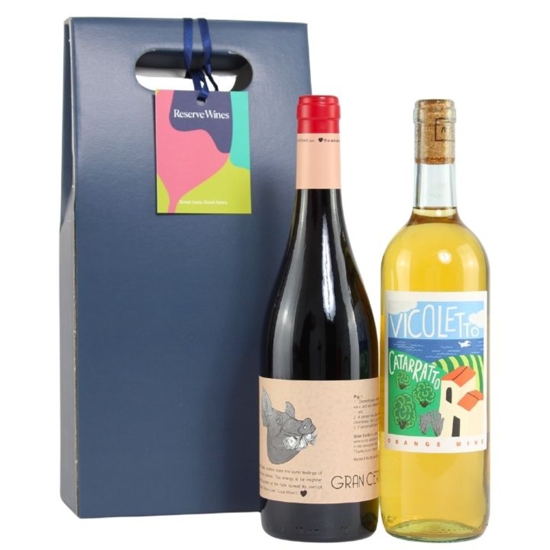 Natural Wine Duo : Red and Orange Wine Gift