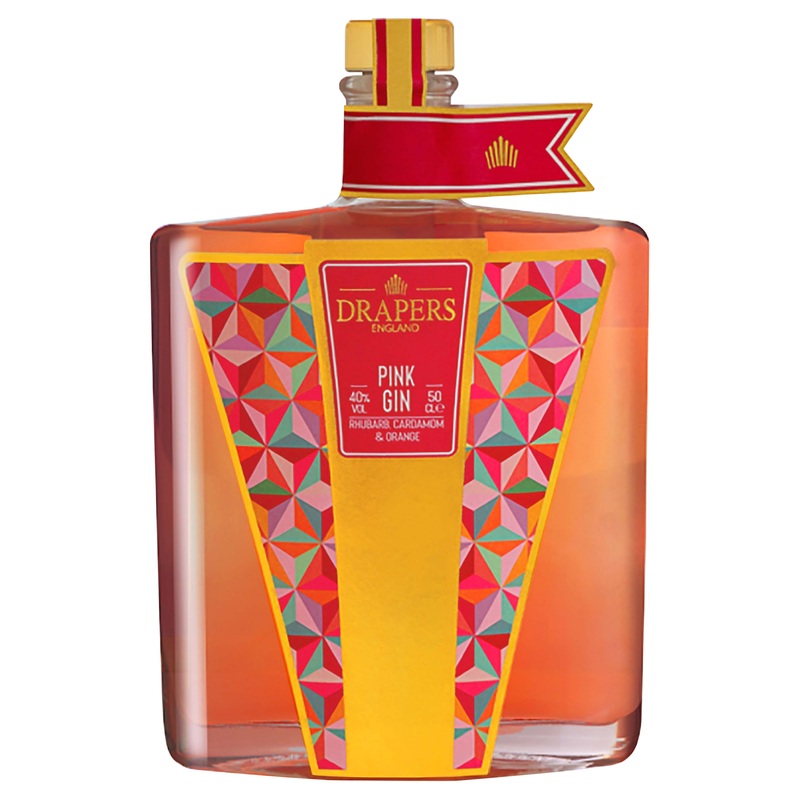 Drapers Pink Rhubarb, Cardamom & Orange Gin 50cl