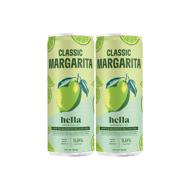 Hella Cocktail Co. Classic Margarita Cocktail 4 PACK 12 OZ CANS