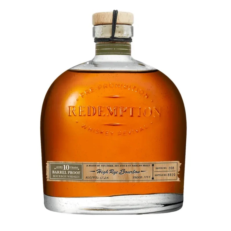 Redemption 10 Year Barrel Proof High Rye Bourbon 750mL