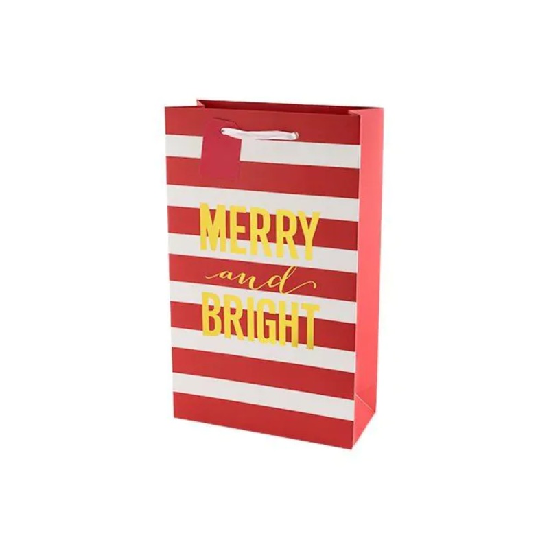 “Merry & Bright” Double Wine Bag SINGLE