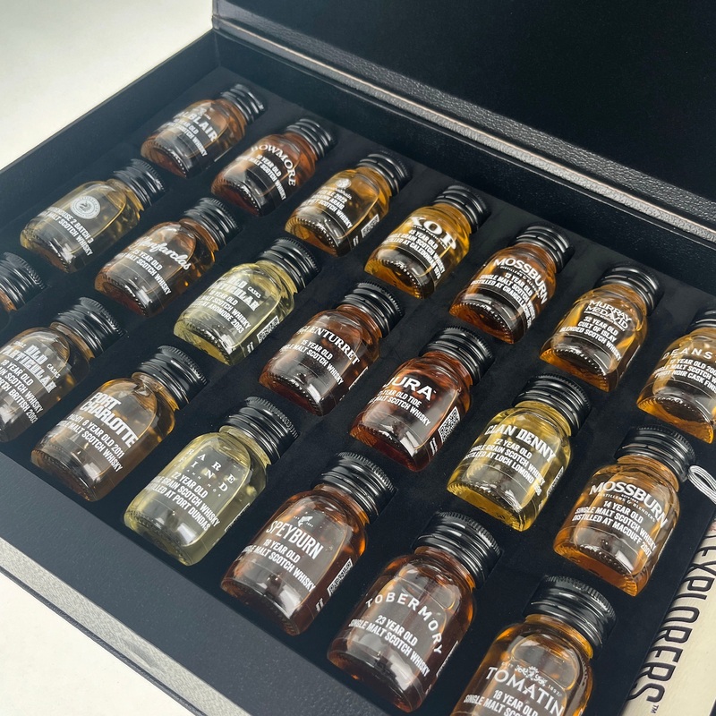 21 Drams Deluxe Whisky Tasting In A Gift Box With Whisky Tasting Guide 21x3cl