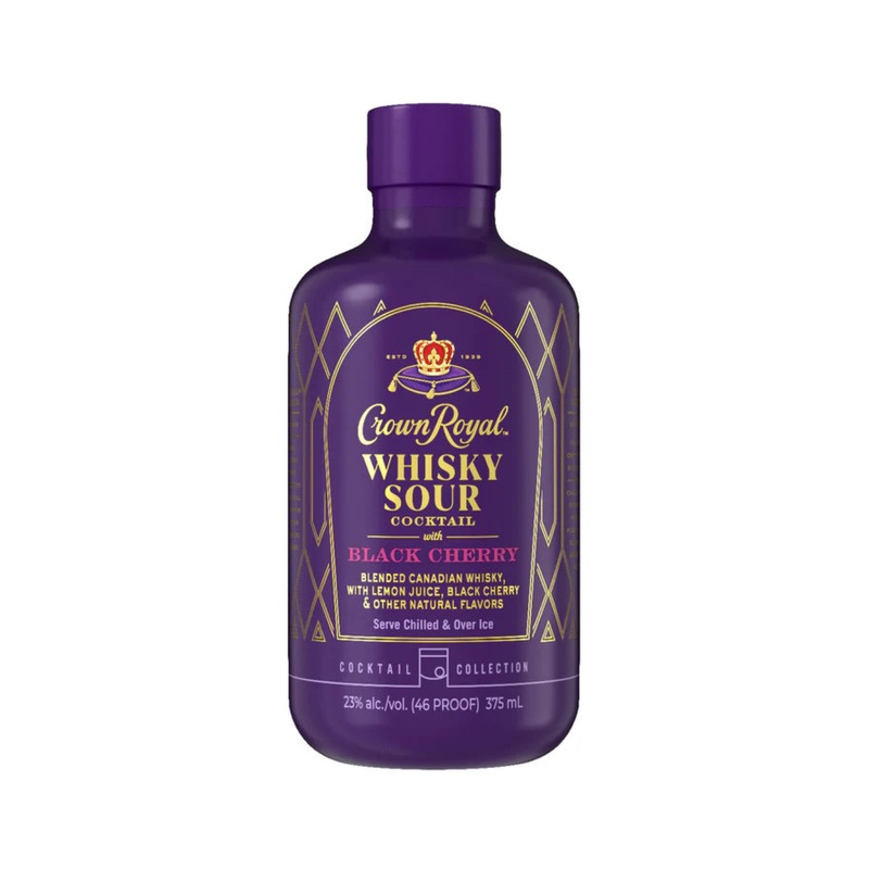 Crown Royal Black Cherry Whisky Sour Cocktail 375 ML