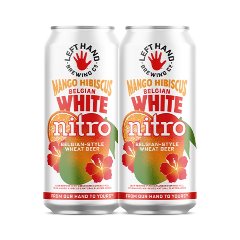 Left Hand Brewing Mango Hibiscus NITRO Belgian White 4 PACK 13.6 OZ CANS