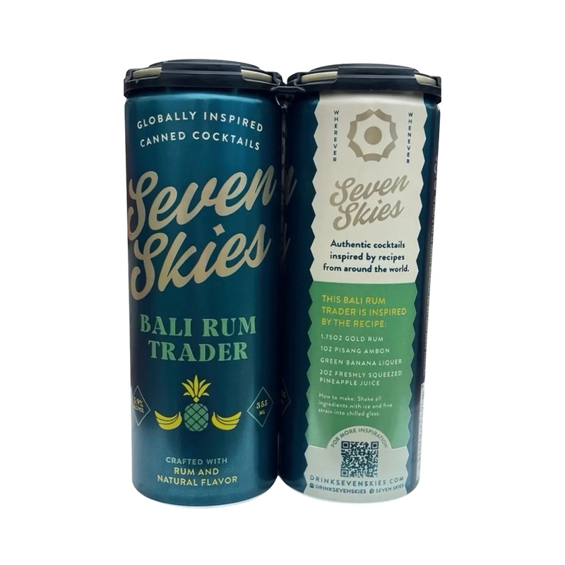 Seven Skies Bali Rum Trader Cocktail 4 PACK 12 OZ CANS