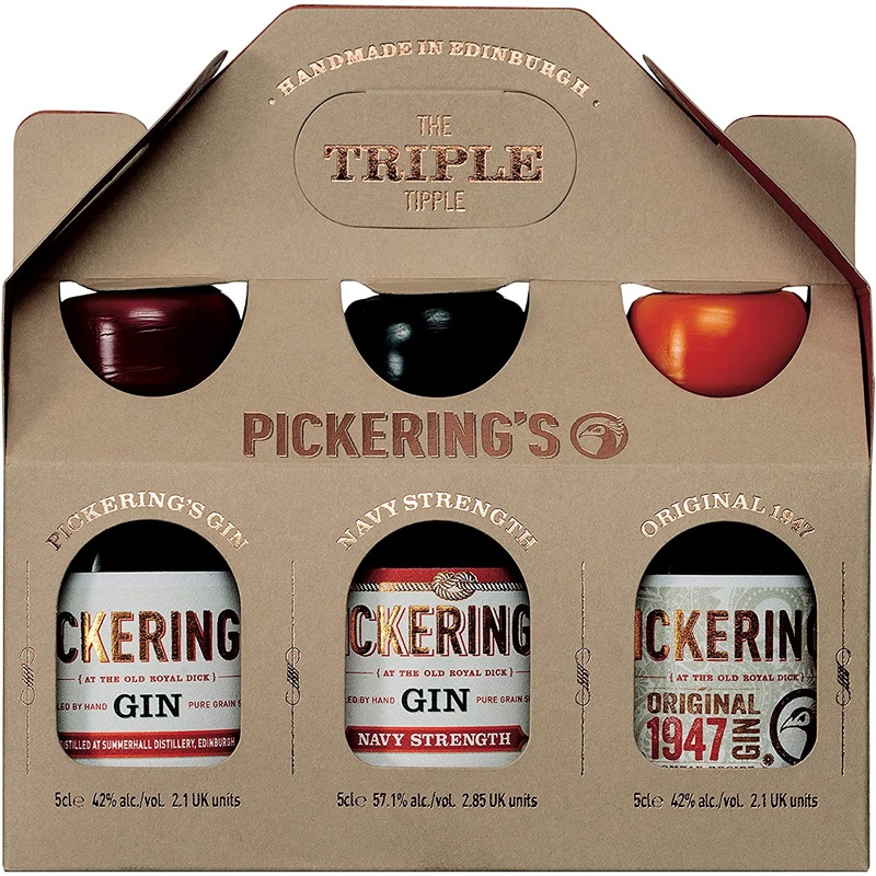 Pickering’s Gin Triple Tipple Gift Pack 3x5cl
