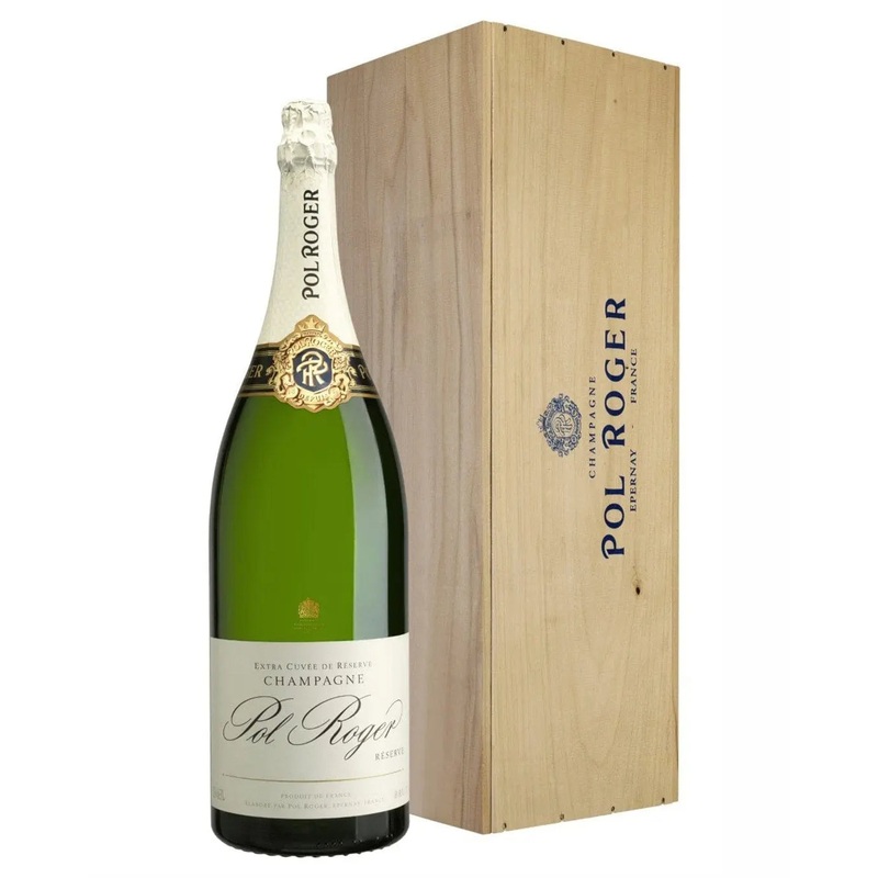Pol Roger Brut Reserve Jeroboam in Wooden Box, 3 L