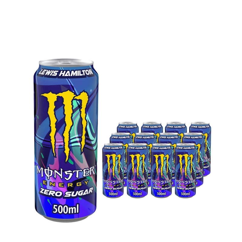 Monster Zero Sugar Lewis Hamilton Energy Drink Can Multipack, 12 x 500 ml