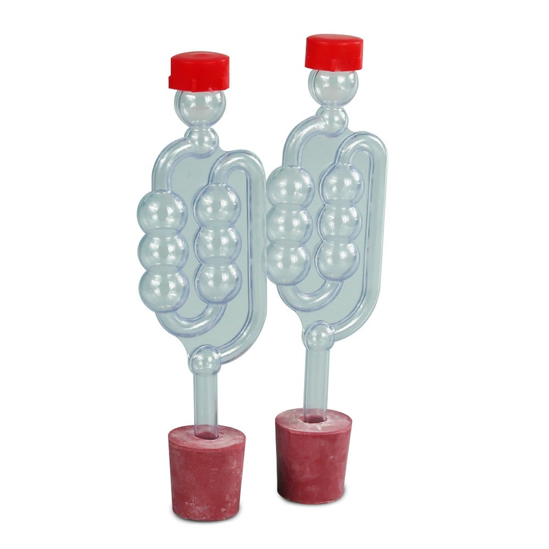 2 x Bubbler Airlocks & 2 x Bored Rubber DJ Bungs