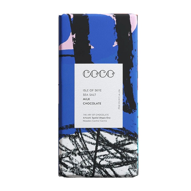 COCO Isle of Skye Sea Salt Milk Chocolate Bar, 80 g