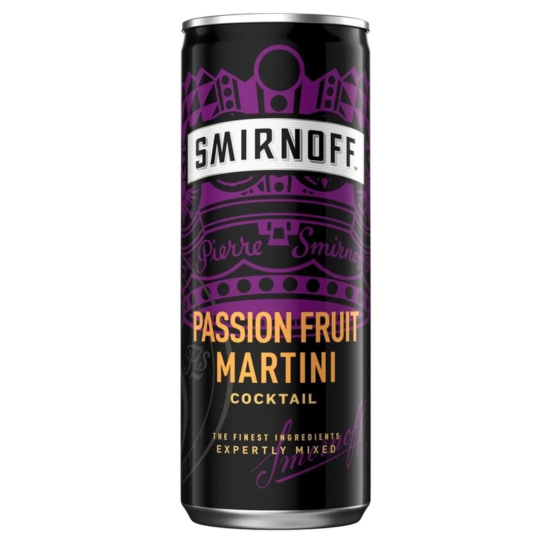Smirnoff Passion Fruit Martini Premixed Cocktail Can, 1 x 250 ml