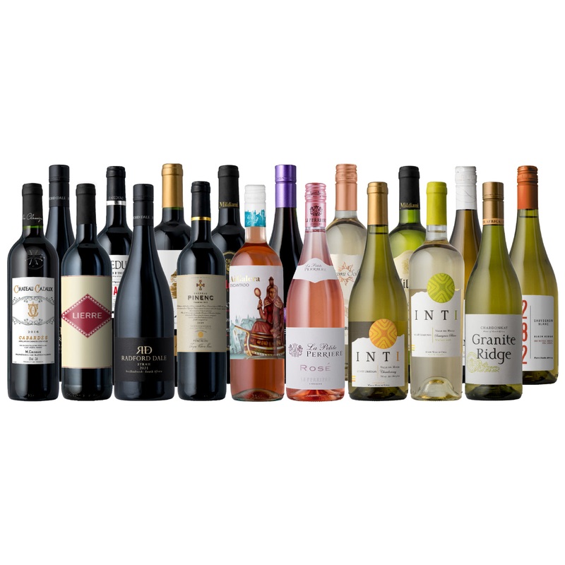 21,000 5-Star Reviews Top-Shelf Wines 18-Pack! Mixed