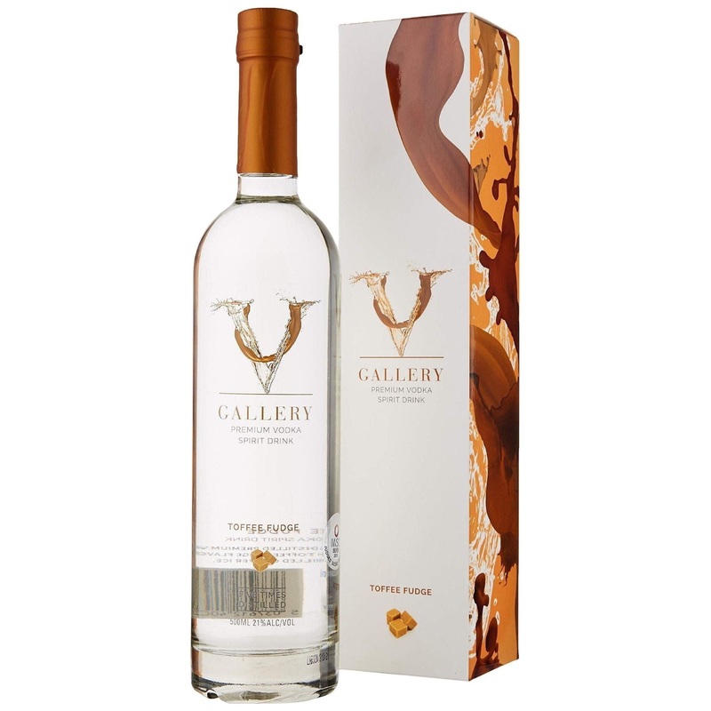 V Gallery Premium Toffee Fudge Flavoured Vodka 21% ABV
