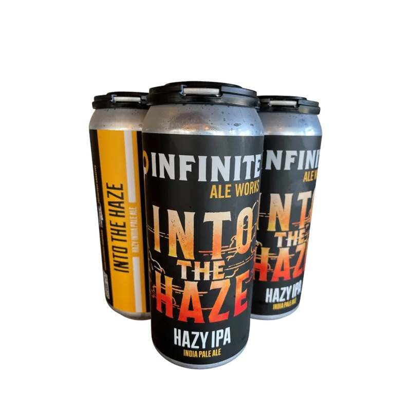 Infinite Ale Works Into the Haze Hazy IPA 4 PACK 16 OZ CANS