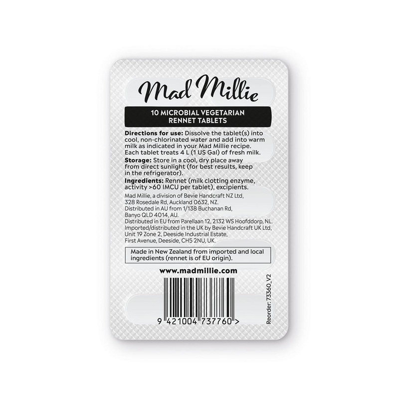 Mad Millie 4L Vegetarian Rennet (10 Pack)