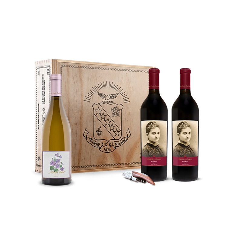 Mary Low Carver Red  & Chardonnay Gift Box Set