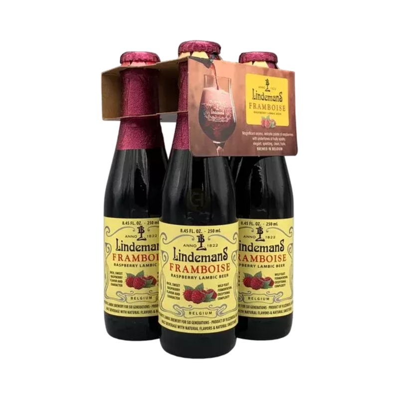 Brouwerij Lindemans Framboise Belgian Tart 4 PACK 8.5 OZ BTLS