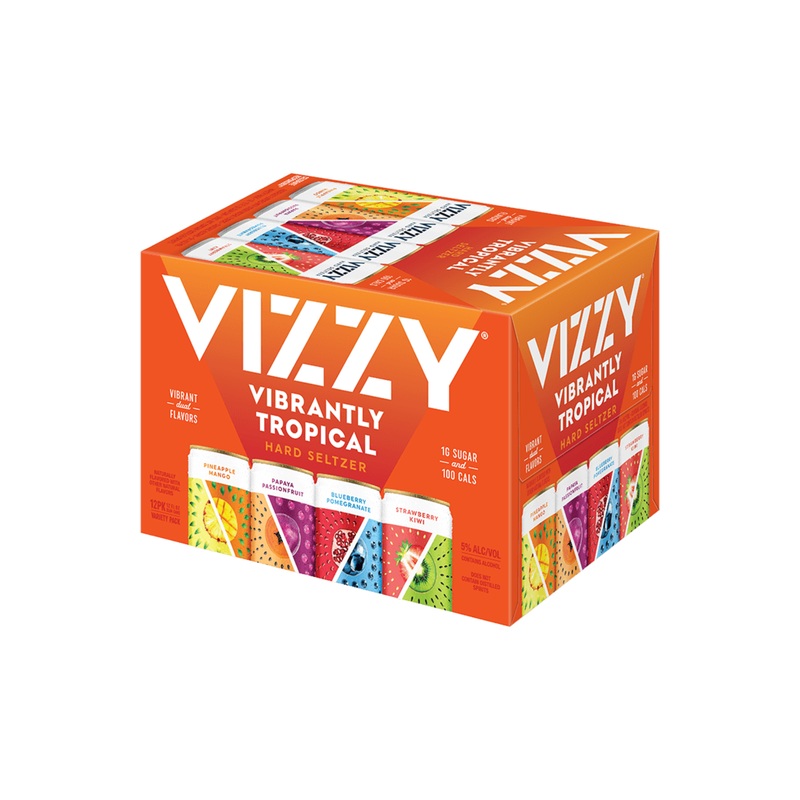 Vizzy Vibrantly Tropical Seltzer Variety Pack 12 PACK 12 OZ CANS