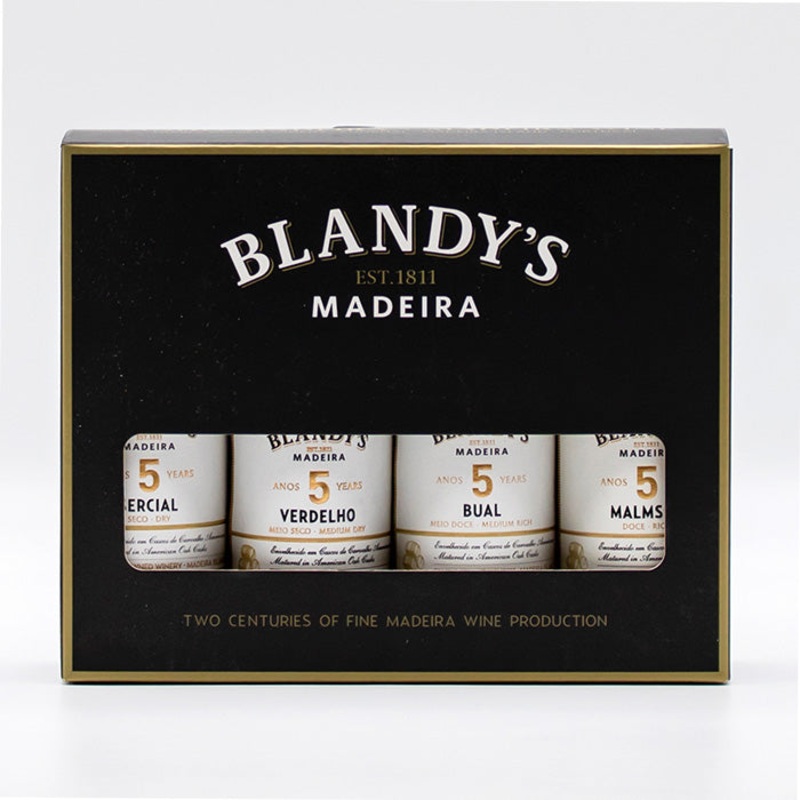 Blandy’s 5 Year Old Madeira Miniature Gift Pack, 4 x 5cl